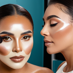 **

"A professional makeup artist applying contouring makeup to a client's face, demonstrating the art of facial sculpting with shading techniques. The model is fully clothed in modest attire, in a well-lit studio setting. Safe for work, appropriate content, perfect anatomy, natural proportions, family-friendly, high-quality makeup artistry."

**